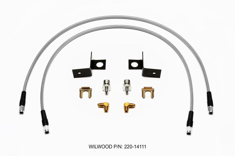 Wilwood Flexline Kit 30 inch -3 3/8-24 IF 1/8 NPT 90 Degree 220-14111