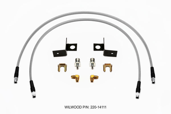 Wilwood Flexline Kit 30 inch -3 3/8-24 IF 1/8 NPT 90 Degree 220-14111