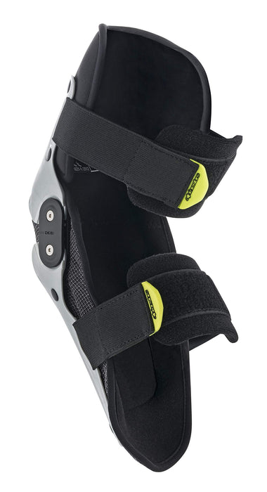 Alpinestars 6546319-195-L/XL Unisex-Adult Youth Sx-1 Knee Guards Silver/Yellow Lg/Xl (Multi, one_size)