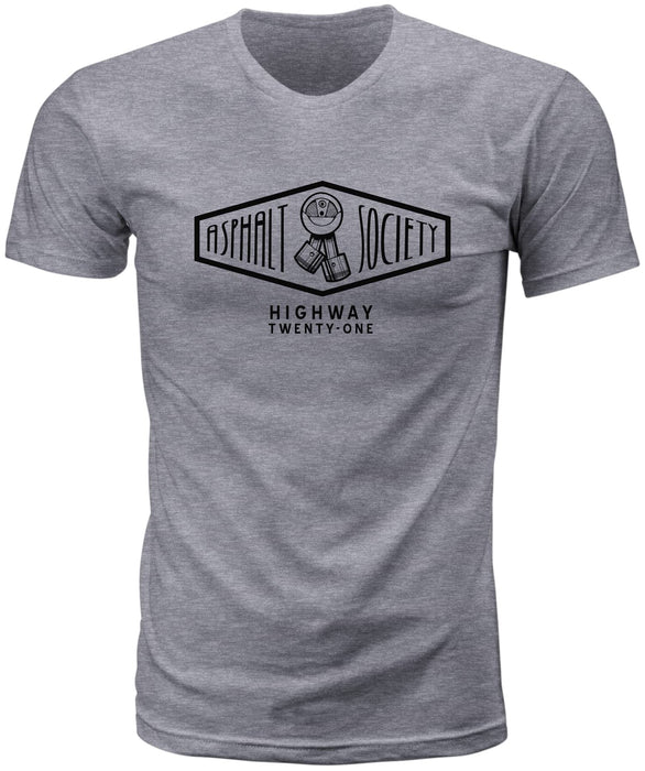 Highway 21 Men's Asphalt Society Tee (Grey Heather, 3X-Large)