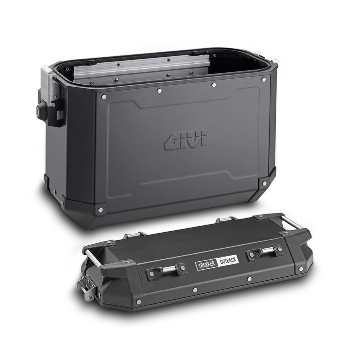 GIVI OBKN37BPACK2A Outback Series 37L Aluminum Side Cases Pair (Left and Right) Black