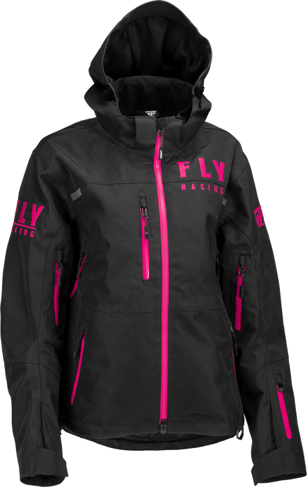 Fly Racing 2023 Women's Carbon Jacket (Black/Pink, Medium)