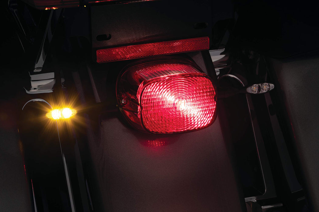 Kuryakyn Motorcycle Lighting Accessory: Kellerman Atto Taillight Base Mount For Harley-Davidson, Satin Black 2839