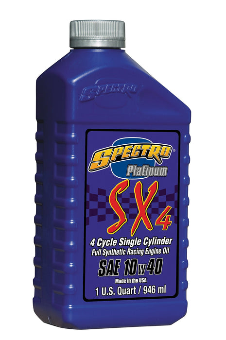 Spectro R.SPSX414 SX4 Platinum 10w40 Full Synthetic Racing Oil, 1 Quart