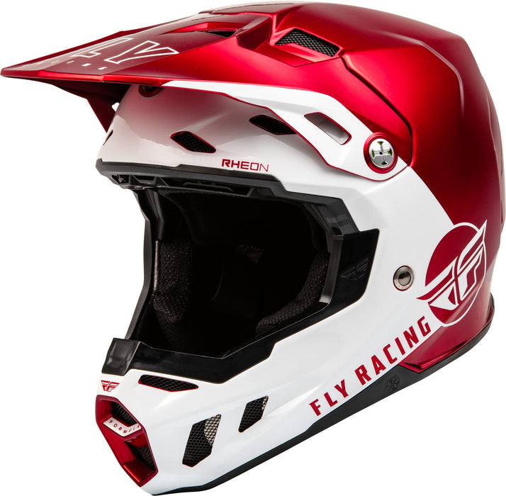 Fly Racing 2023 Formula CC Driver Helmet (Metallic Red/White, Youth Large)