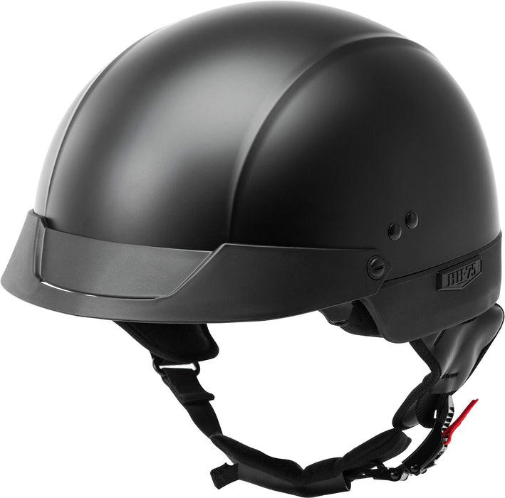 GMAX HH-75 Motorcycle Street Half Helmet (Matte Black, Large)