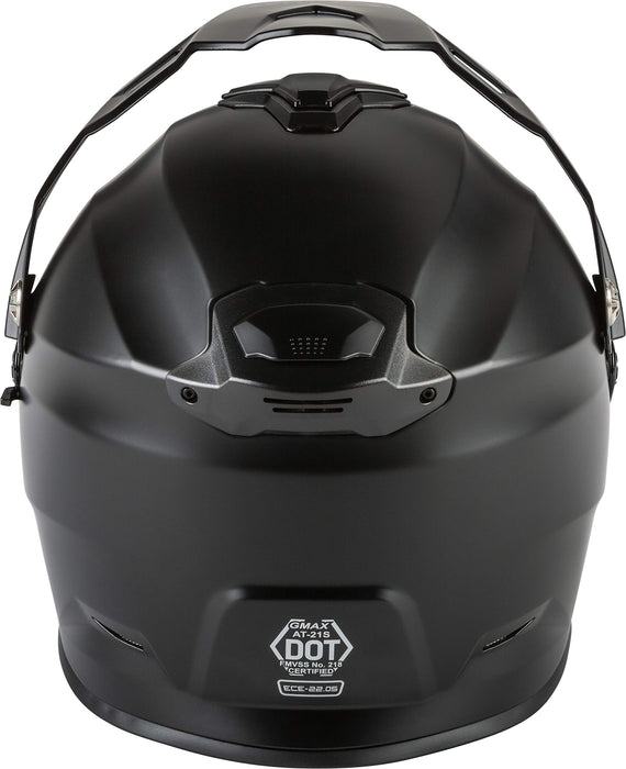 GMAX AT-21S Solid, Electric Shield Full-Face Helmet, DOT Approved for Adults and Youth (Matte Black, XS)