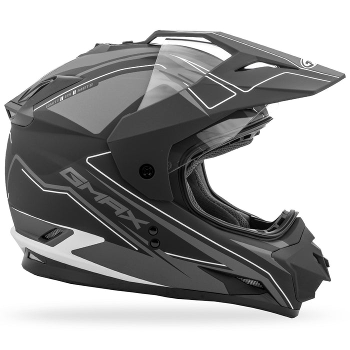 GMAX unisex-adult full-face-helmet-style Helmet (Gm11 Expedition) (Flat Black/Dark Silver, XX-Large)