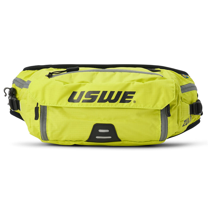 USWE Zulo Hydration Hip Pack - with Organizer and Side Pockets, Bounce Free Hip Belt (6L, Yellow)