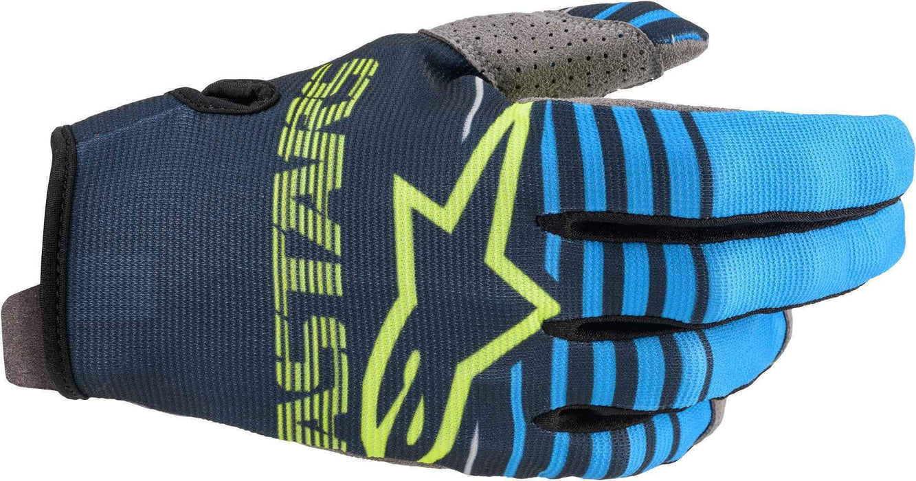 Alpinestars 3541820-7630-M Youth Radar Gloves Navy/Aqua Md