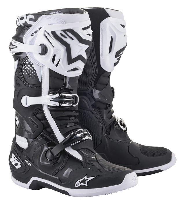 Alpinestars 2010020-12-12 Unisex-Adult Tech 10 Boots Black/White Sz 12 (Multi, one_size)