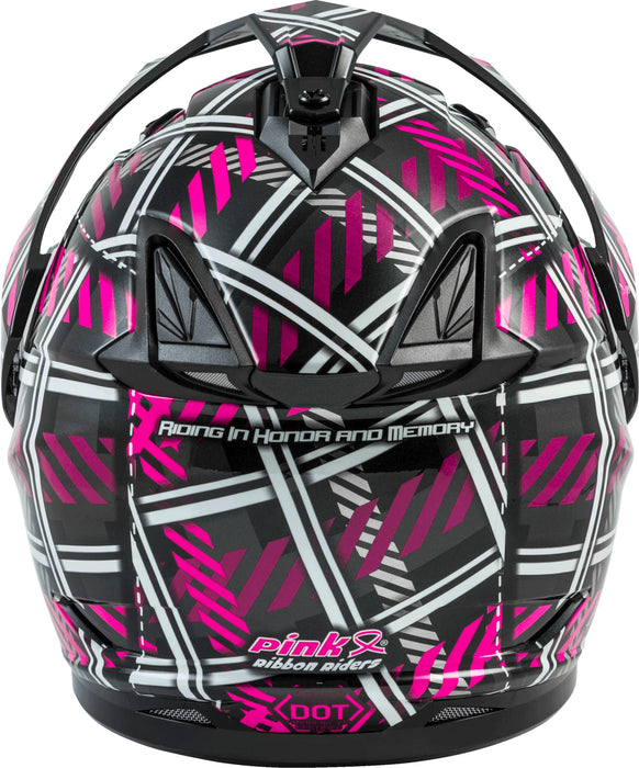 GM-11 Dual-Sport Pink Ribbon Riders Helmet Black/Pink SM