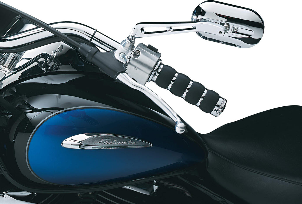Kuryakyn 6235 Premium ISO Handlebar Grips for Throttle and Clutch: Kawasaki, Suzuki, Victory & Yamaha Motorcycles, Chrome, 1 Pair