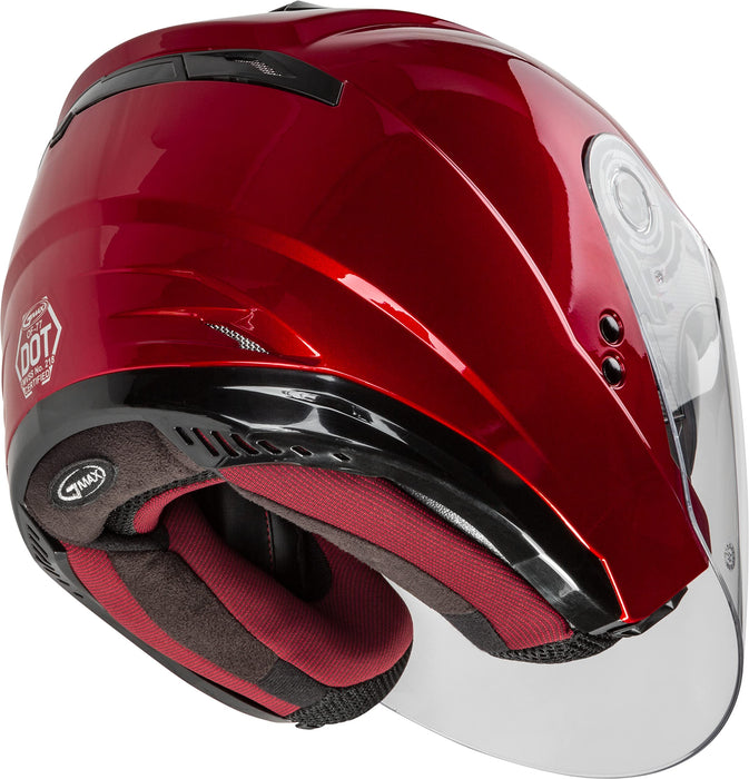 Gmax Of-77 Open-Face Helmet Candy Red Sm O1770094