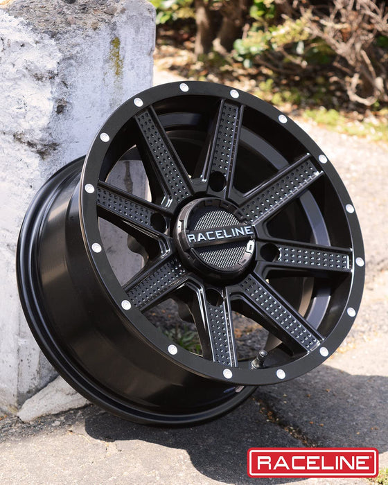 Raceline Wheels A92B HOSTAGE UTV/ATV Wheel Black 14x7" 4x110", -47 mm offset/(2.15"B/S)