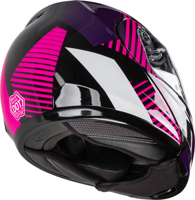 GMAX MD-04S Reserve, Lightweight Modular Helmet for Snow & Motor Sports, Comfortable Full-Face Protection (Black/Pink/White)