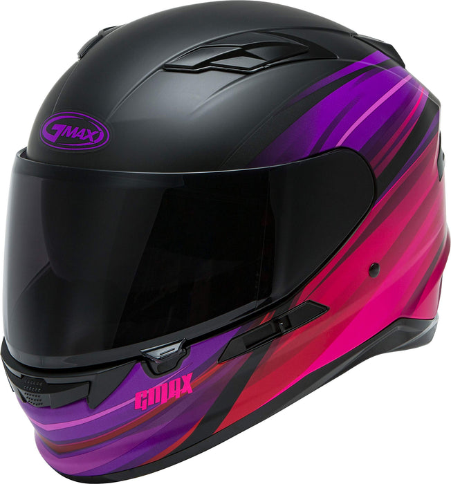 FF-98 Full-FACE Osmosis, Full-Face Motorcycle Helmet, DOT- and ECE- Approved for Street Riding and More (Matte Black/Purple/RED, Medium)