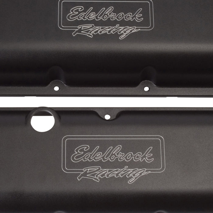 Edelbrock Valve Cover Victor Series Chevrolet 1965 and Later 396-502 V8 Low Black 41813