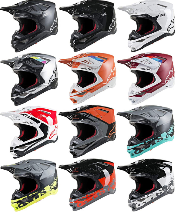 Alpinestars 8301519-3183-XS S.Tech S-M8 Radium Helmet Red/Black/Grey Xs