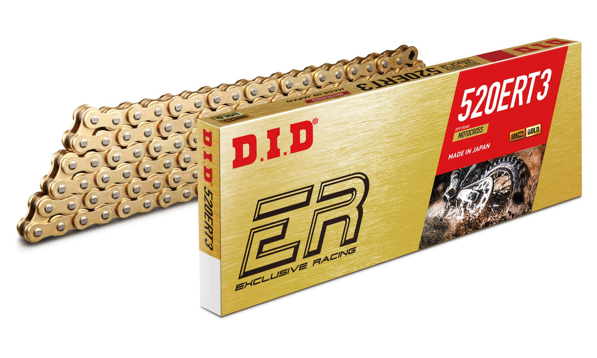 Did (520Ert3-130) Gold 130 Link High Performance Ert3 Series Non-O-Ring Racing Chain With Connecting Link 520ERT3130RB