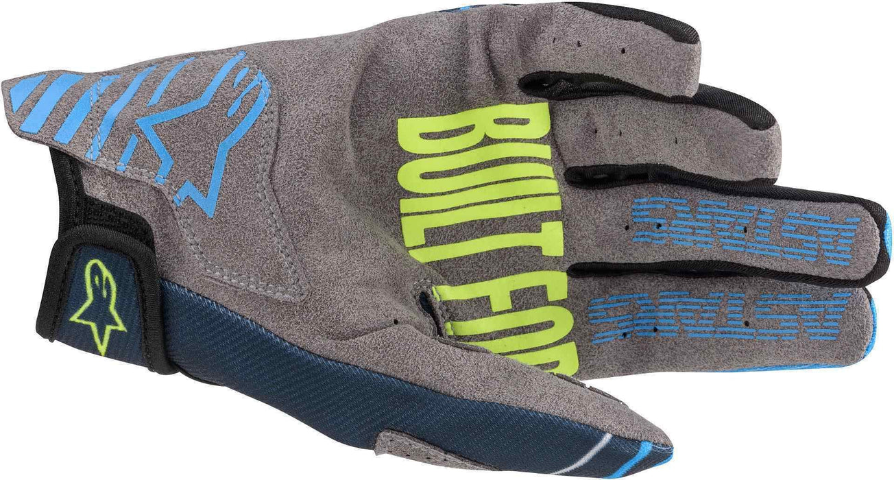 Alpinestars 3541820-7630-XS Youth Radar Gloves Navy/Aqua Xs