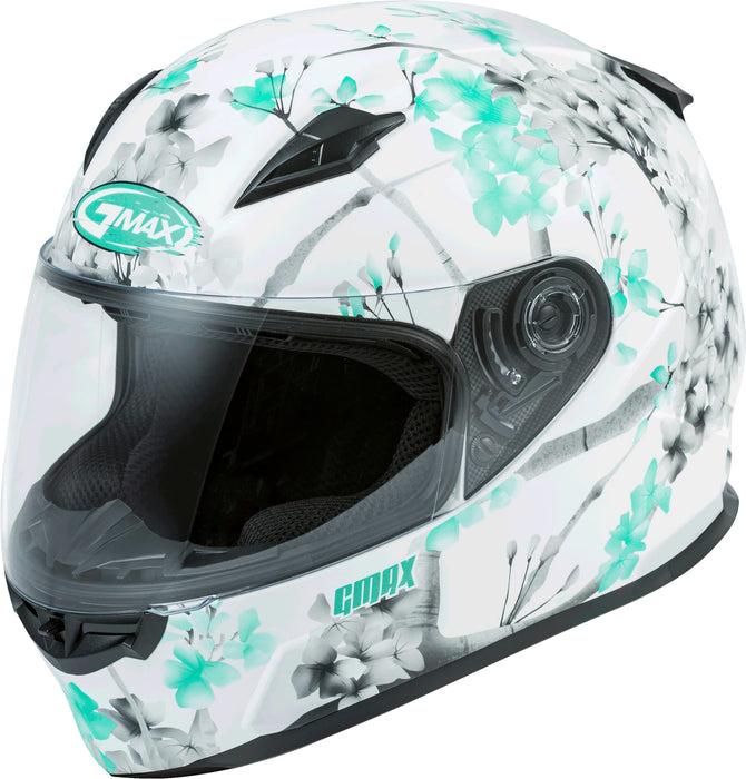 Gmax Ff-49 Full-Face Street Helmet (Matte White/Teal/Grey, Small) F1496864