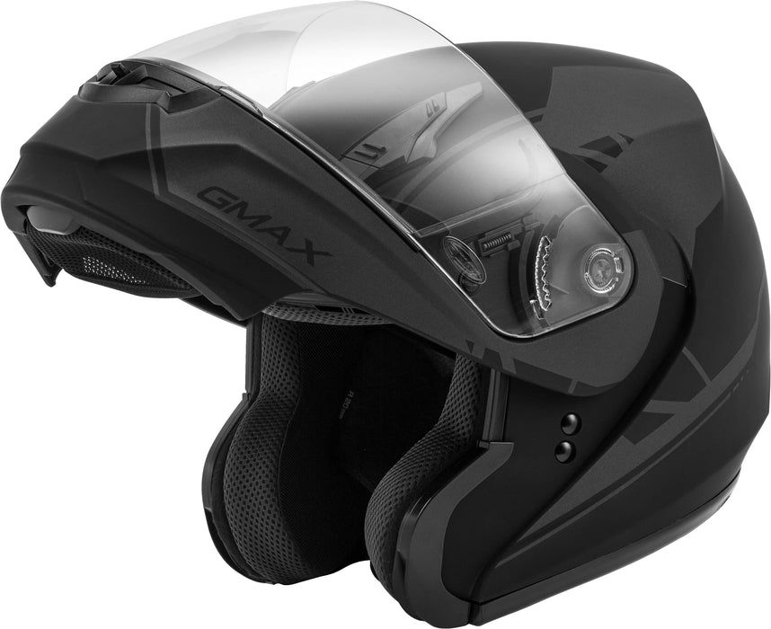 GMAX MD-04 Modualar Dual Sport Helmet (Matte Black/Grey, Large)