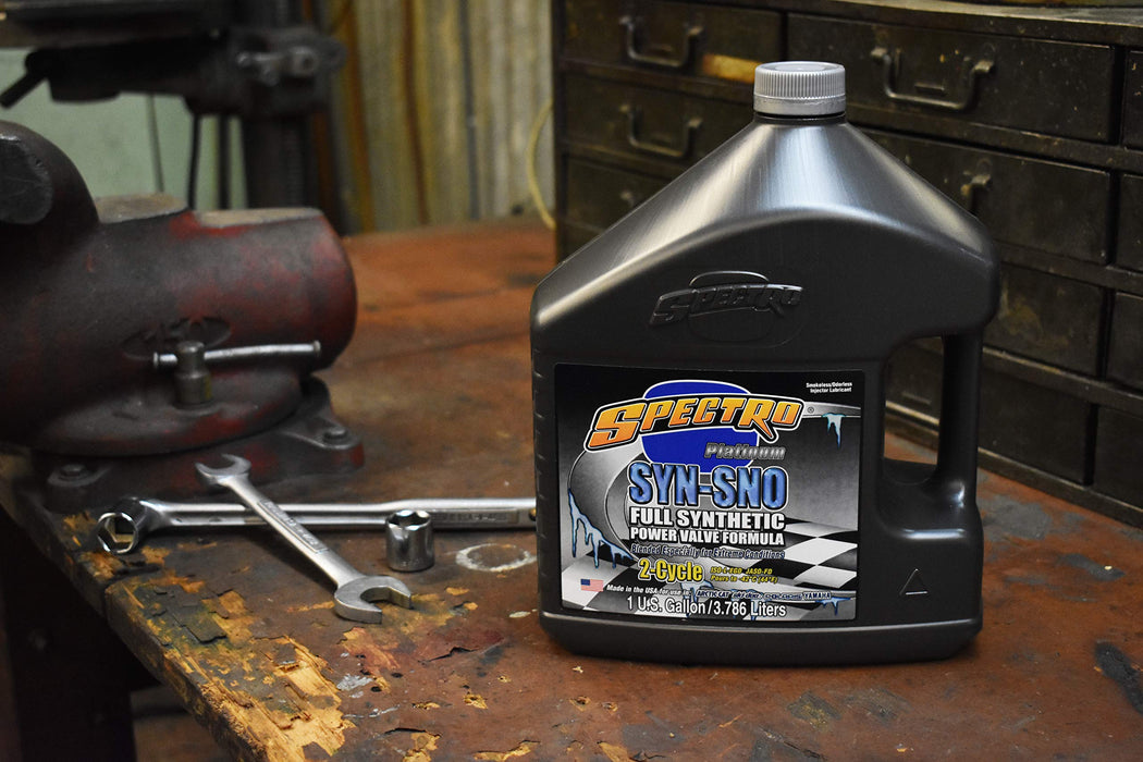 Spectro T.SYNSNO 100% Synthetic Snowmobile Oil Power Valve Formula, 1 Gallon