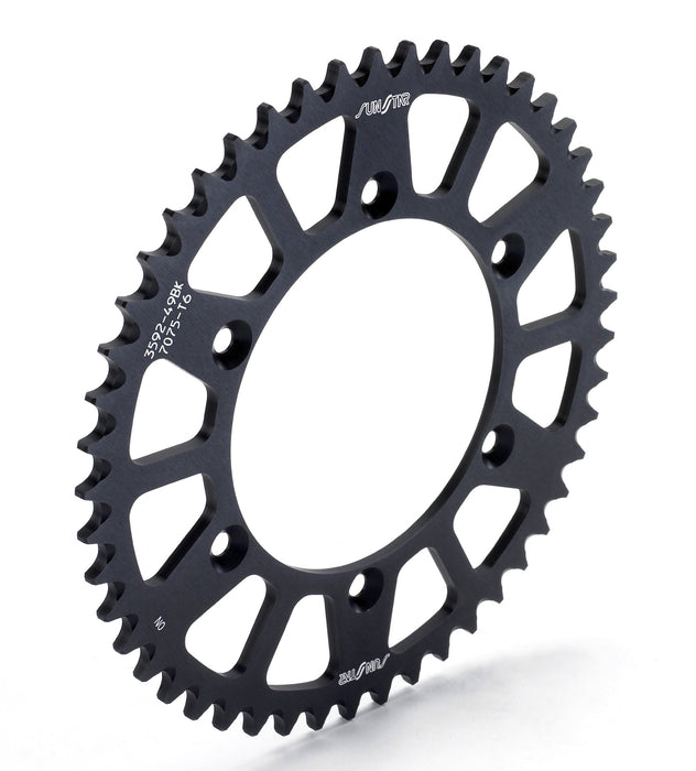 Sunstar 5-361949BK Works Triplestar Black 49-Teeth 520 Chain Size Rear Aluminum Sprocket