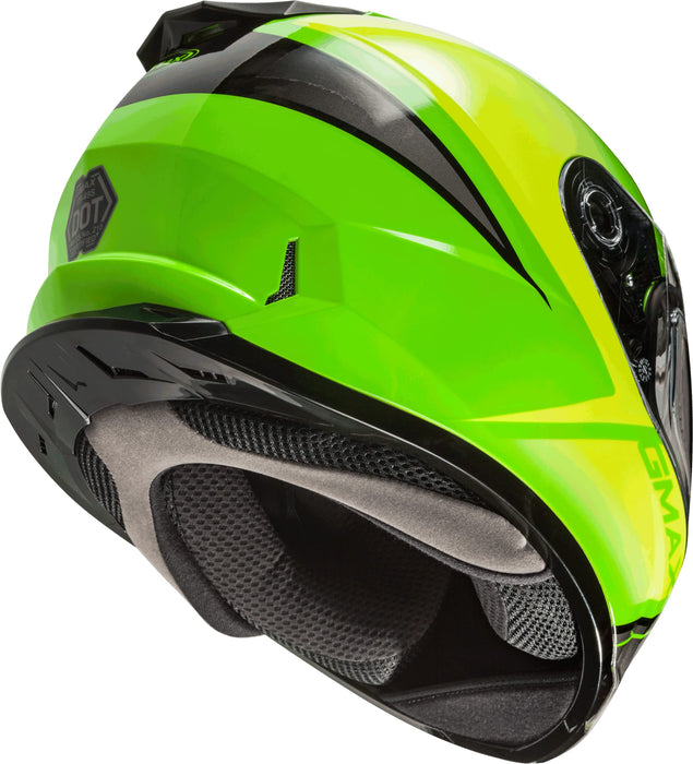 Gmax Ff-49S Full-Face Dual Lens Shield Snow Helmet (Neon Green/Hi-Vis/Black, Medium) G2495675