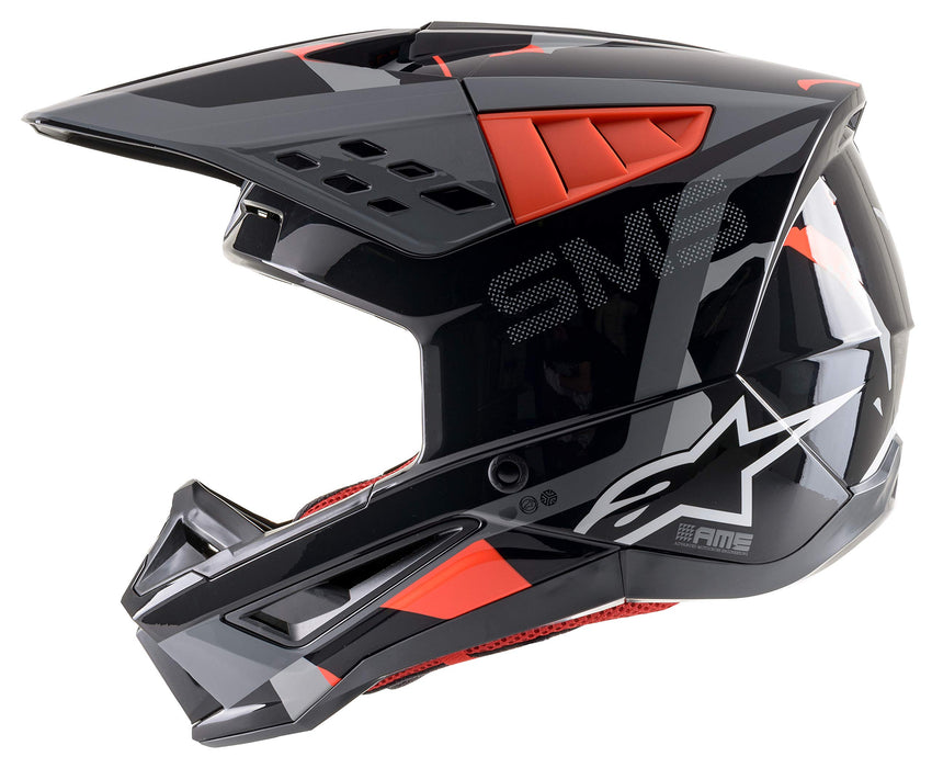 Alpinestars 83039211392-S S-M5 Rover Helmet - Anthracite/Red Fluo/Camo (Small)