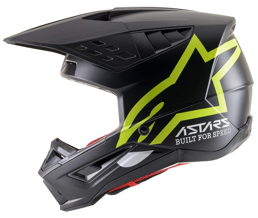 Alpinestars 83033211559-M S-M5 Compass Helmet - Matte Black/Yellow Fluo (Medium)