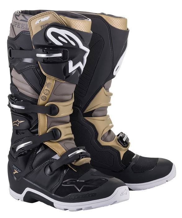 Alpinestars Tech 7 Enduro Ds Boots Black/Grey/Gold Sz 12 (2012620-1959-12)