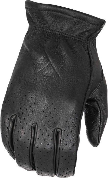 Highway 21 Men's Motorcycle Louie Perforated Gloves (Black, 2X-Large)