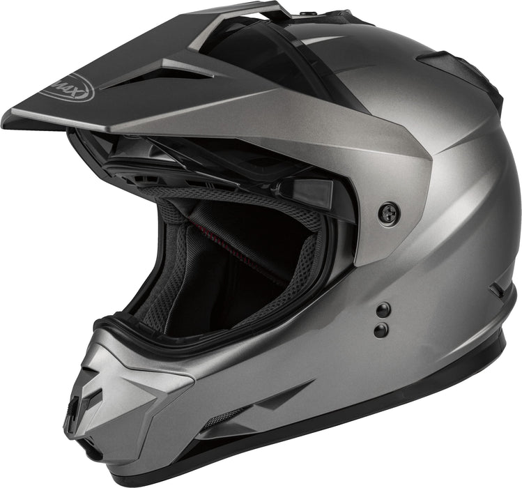 GMAX GM-11 Adult Dual-Sport Helmet for Riding Motorcycles, ATV? UTV? Snowmobiles and More (Titanium, X-Small)