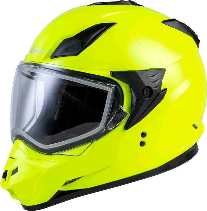 GMAX GM-11S Dual-Sport, Full-Face Snow Helmet, DOT-Approved (HI-VIS)