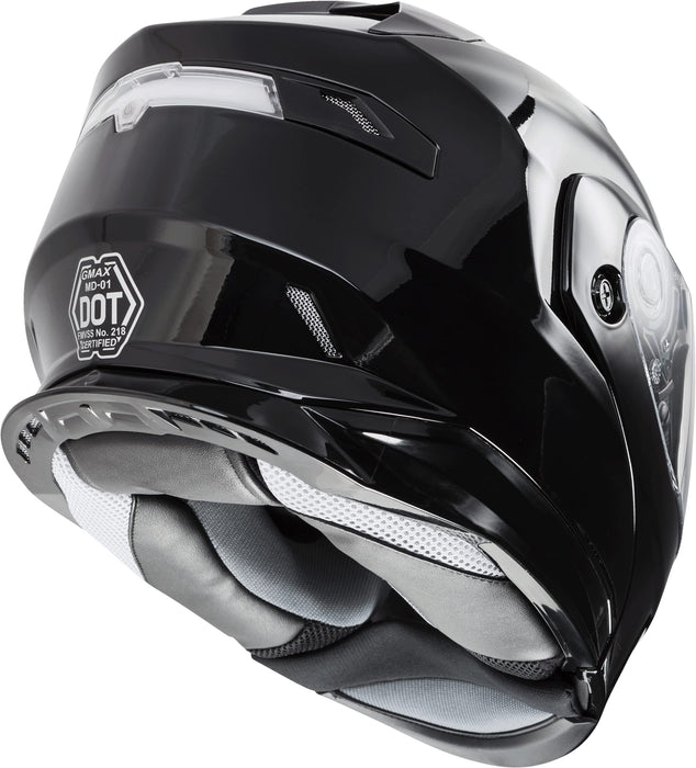 GMAX MD-01, DOT Approved Modular Helmet for Motorcycles, Scooters, Mopeds and More (Titanium, X-Large)