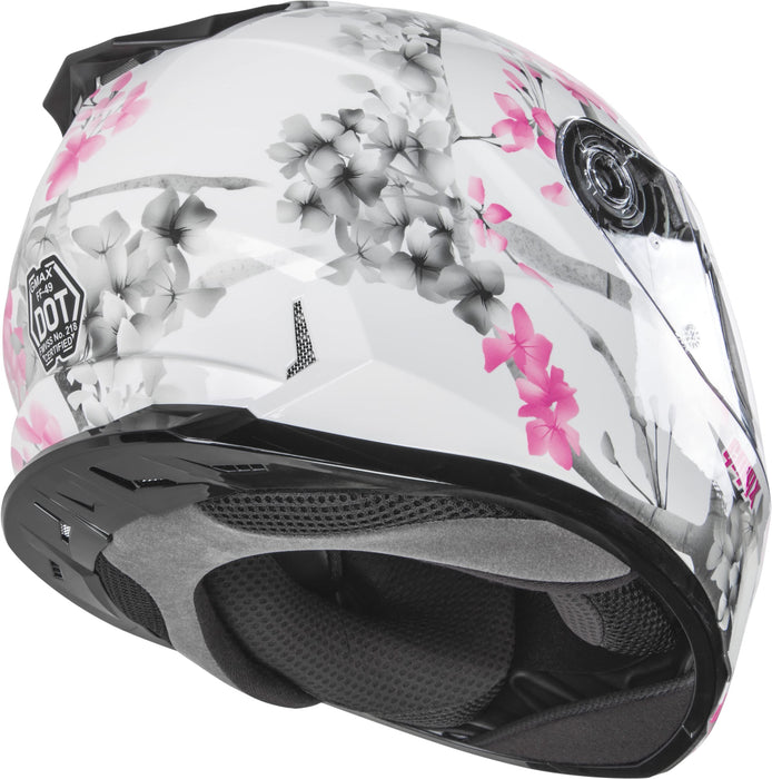 Gmax Ff-49S Full-Face Dual Lens Shield Snow Helmet (White/Pink/Grey, Medium) F2496855