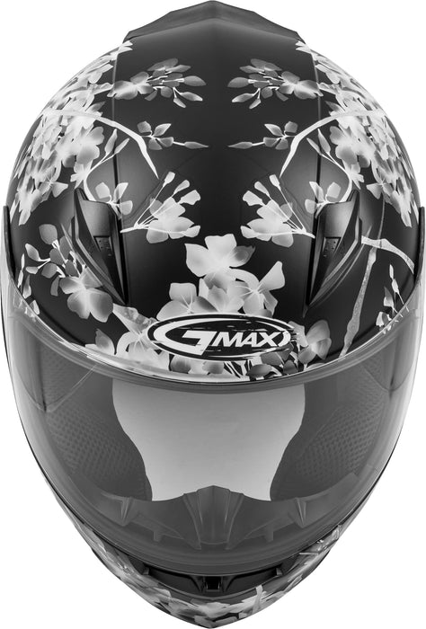 Gmax Ff-49 Full-Face Street Helmet (Matte Black/White/Grey, Medium) F1496075