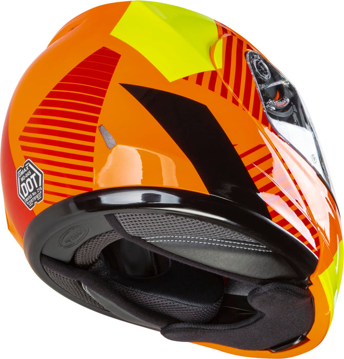 GMAX MD-04S Reserve, Lightweight Modular Helmet for Snow & Motor Sports, Comfortable Full-Face Protection (NEON Orange/HI-VIS)