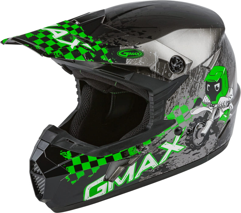 GMAX MX-46Y ANIM8 DOT Approved Youth Full-Face Motorcycle Helmet for Off Road Riding and Racing