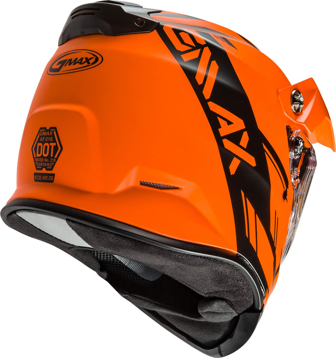 GMAX G2211145 Helmets, Matte Neon Orange Black, Medium