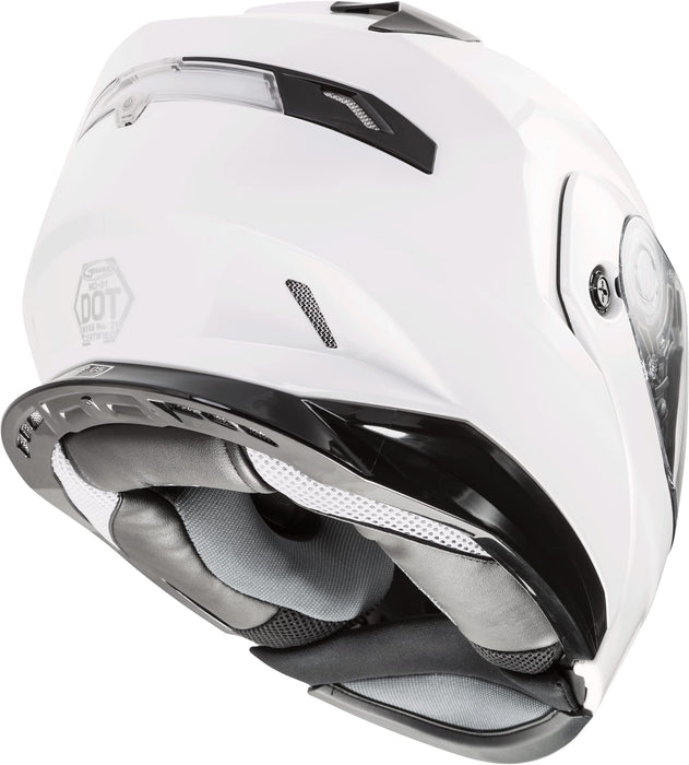 GMAX MD-01, DOT Approved Modular Helmet for Motorcycles, Scooters, Mopeds and More (Pearl White, X-Large)