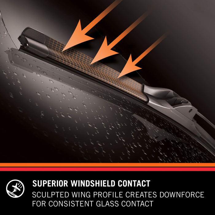 K&N Edge Windshield Wipers: All Weather Performance, Superior Wiper Blades To Windshield Contact, Streak-Free Wipe Technology: 24 Inch + 16 Inch Wiper Blades (Pack Of 2) 92-2416