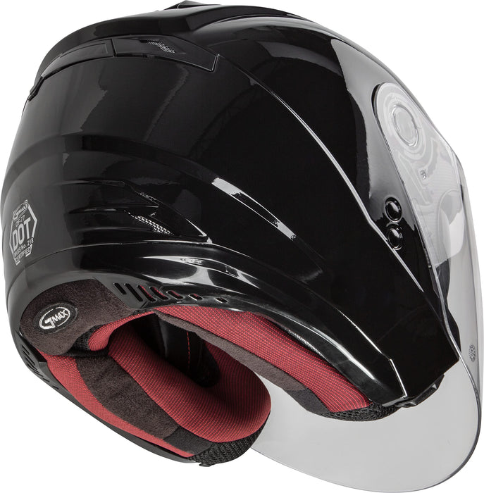 GMAX OF-77 Open-Face DOT Approved Motorcycle Helmet for Motorcycles, Scooters, Mopeds and More (Candy RED XL)