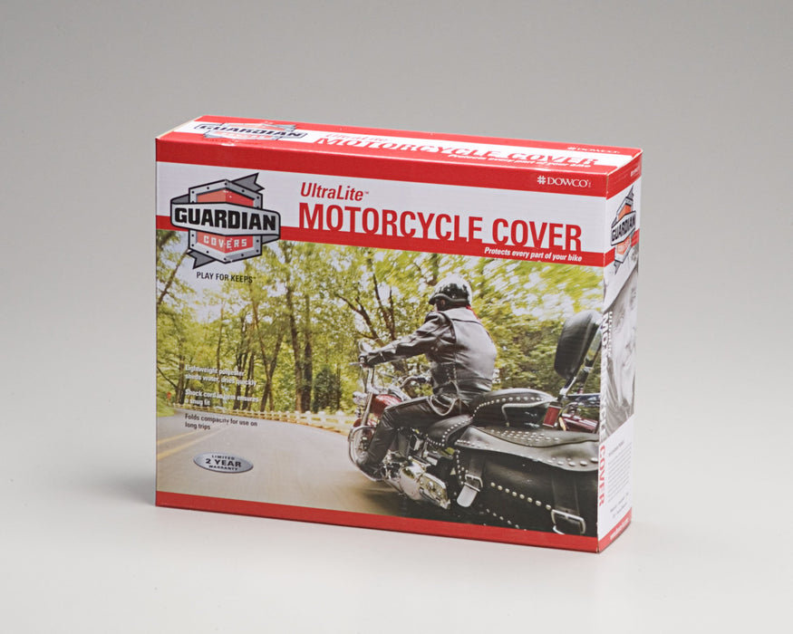 Dowco Guardian 26034-00 UltraLite Water Resistant Indoor/Outdoor Motorcycle Cover: Grey, Large