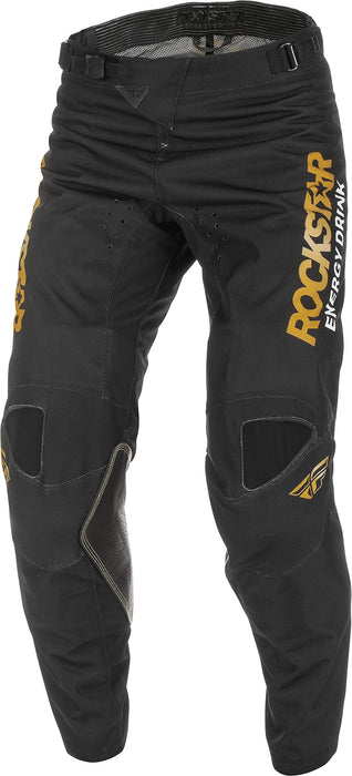 Fly Racing 2022 Adult Kinetic Wave Pants (Black/Gold, 32)