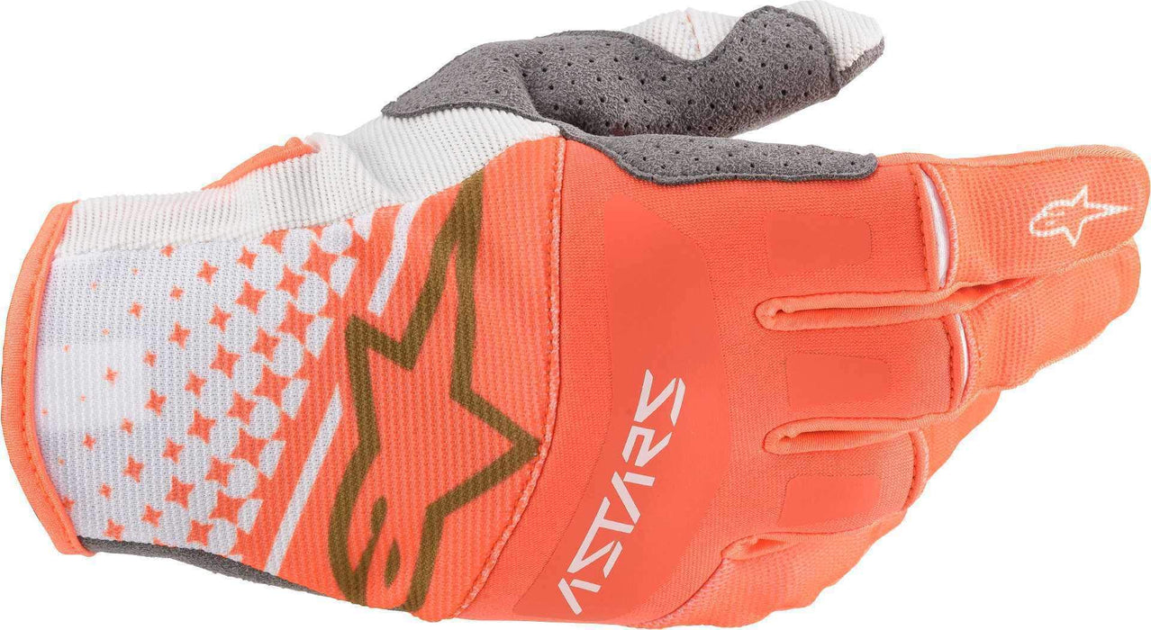 Alpinestars 3561020-2459-2XL Techstar Gloves White/Orange/Gold 2X