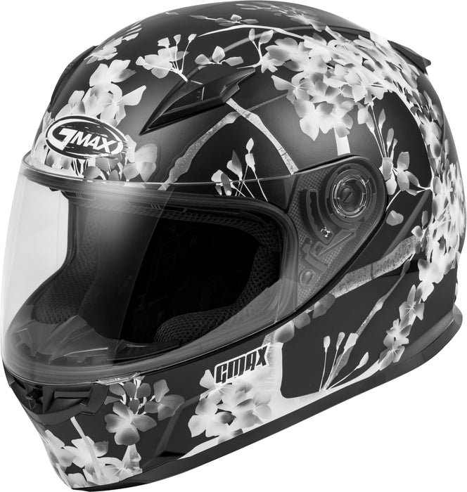 Gmax Ff-49 Full-Face Street Helmet (Matte Black/White/Grey, Medium) F1496075
