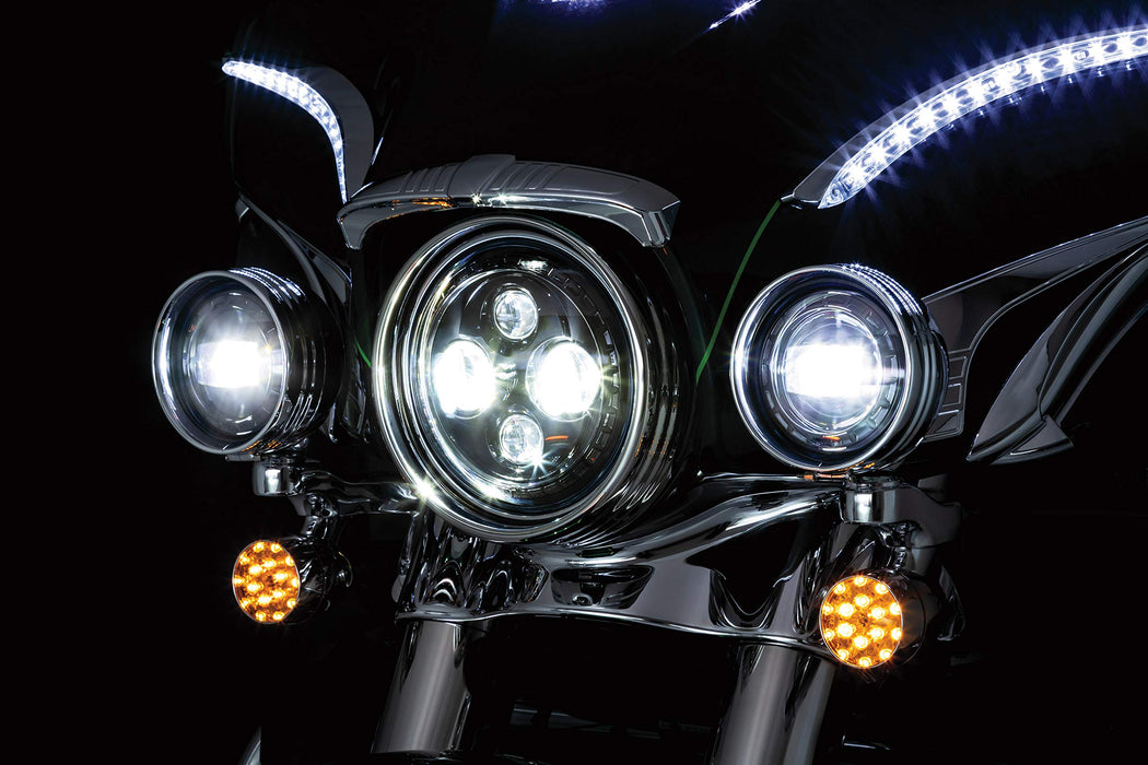 Kuryakyn Black Orbit 7In. Led Headlight 2476